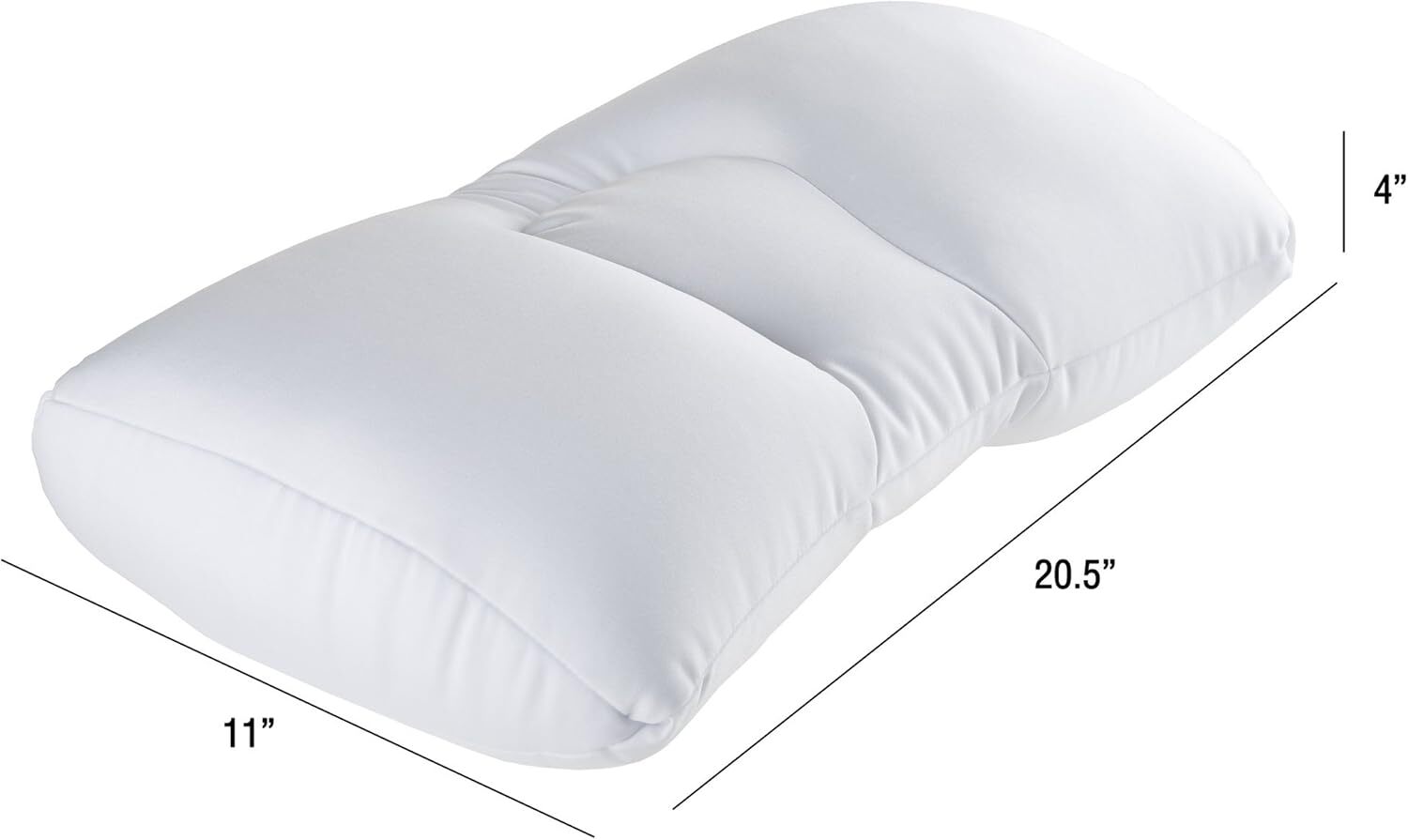 Microbead Pillow White Comfortable Ergonomic Travel Neck Support Pillow