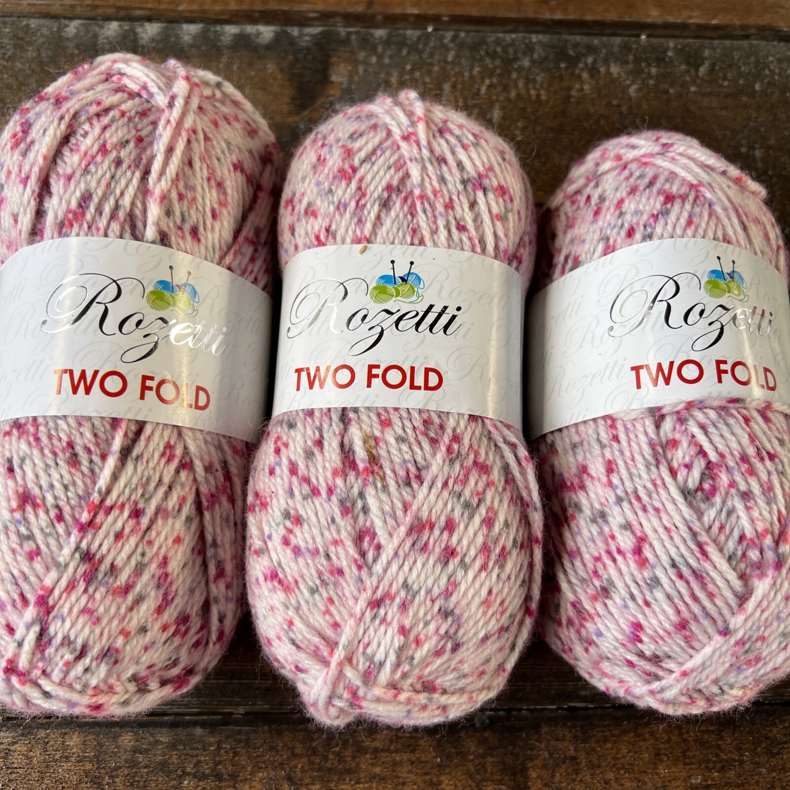 Lot Of 3 New Rozetti Two Fold Yarn. 4 Medium 197 Yards Color 126-02 Lot 83544