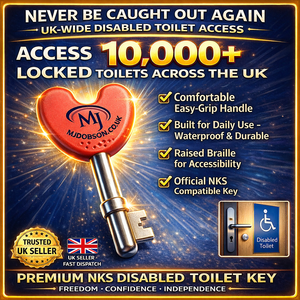 Disabled Toilet Key Radar –UK NKS WC Access Key Braille .Pubs & Cafes
