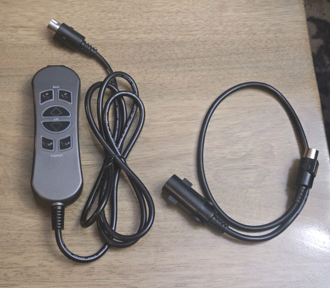 MULIN MLSK89-A2(A) Lift Chair Recliner 6 Button 5 Pin Remote /w Extension Cable
