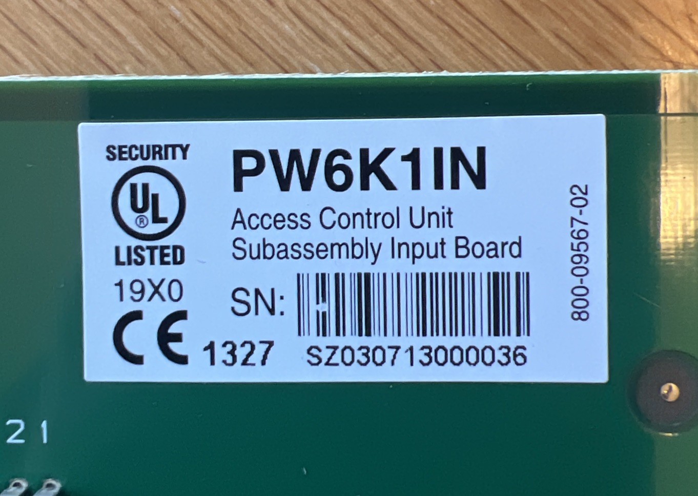Honeywell PW6K1IN Input Module Access Control Unit