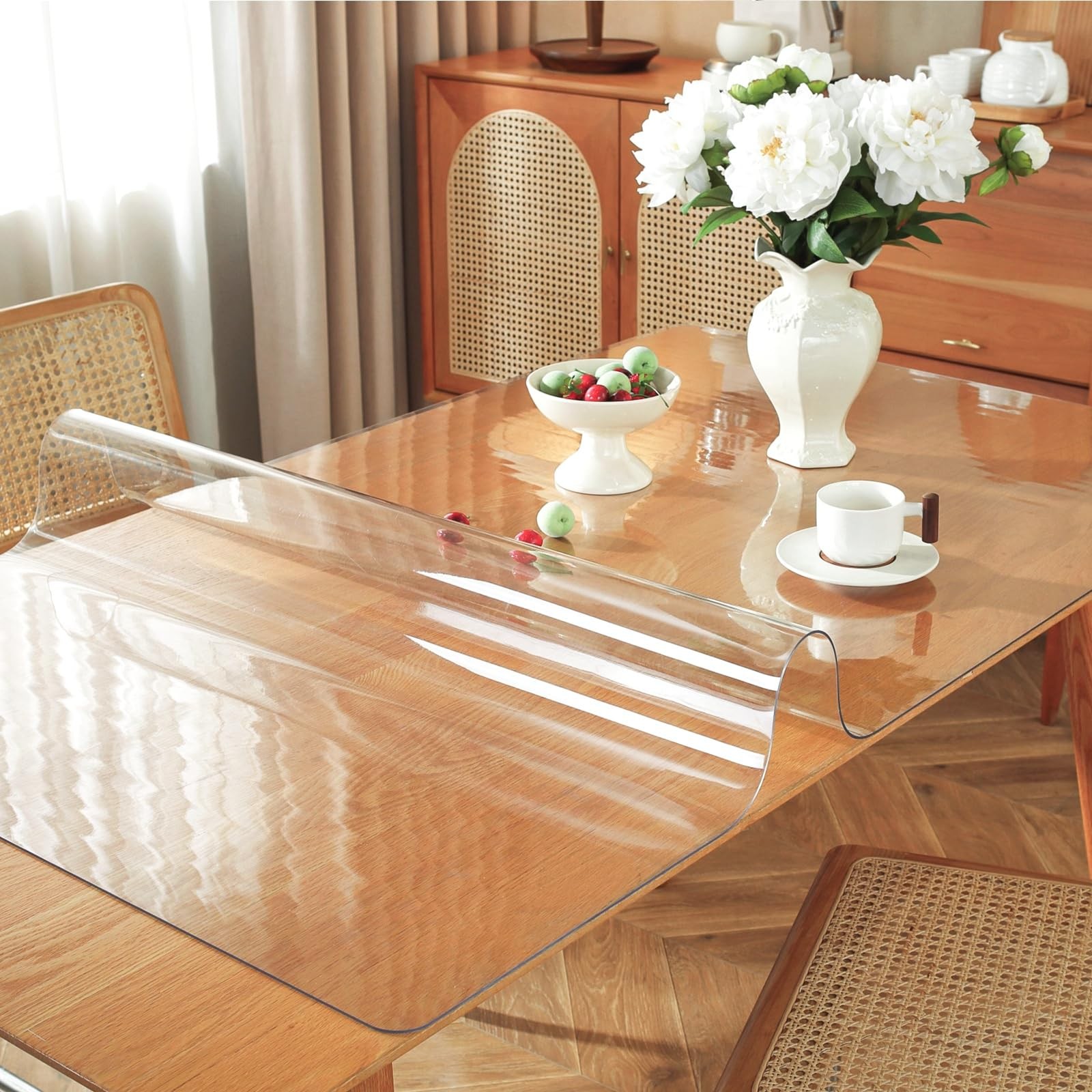OstepDecor Clear Table Cover Protector 36" x 60" (Rectangular), Crystal