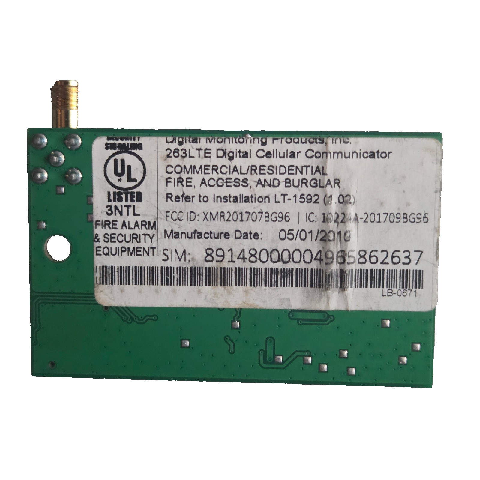 Quectel BG96 LTE Cellular Communicator Module (Alarm/Security)