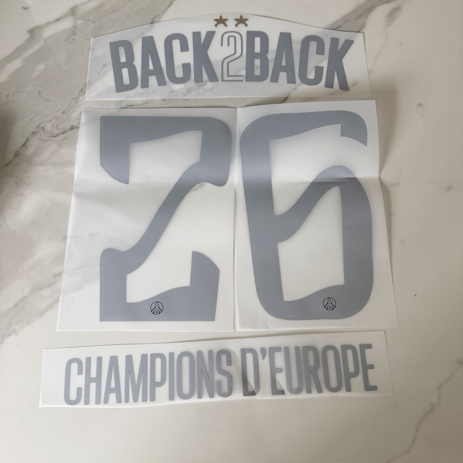 2025-26 PSG Paris Patch  Dorsal UCL Champions League Back 2 Back Night Edition