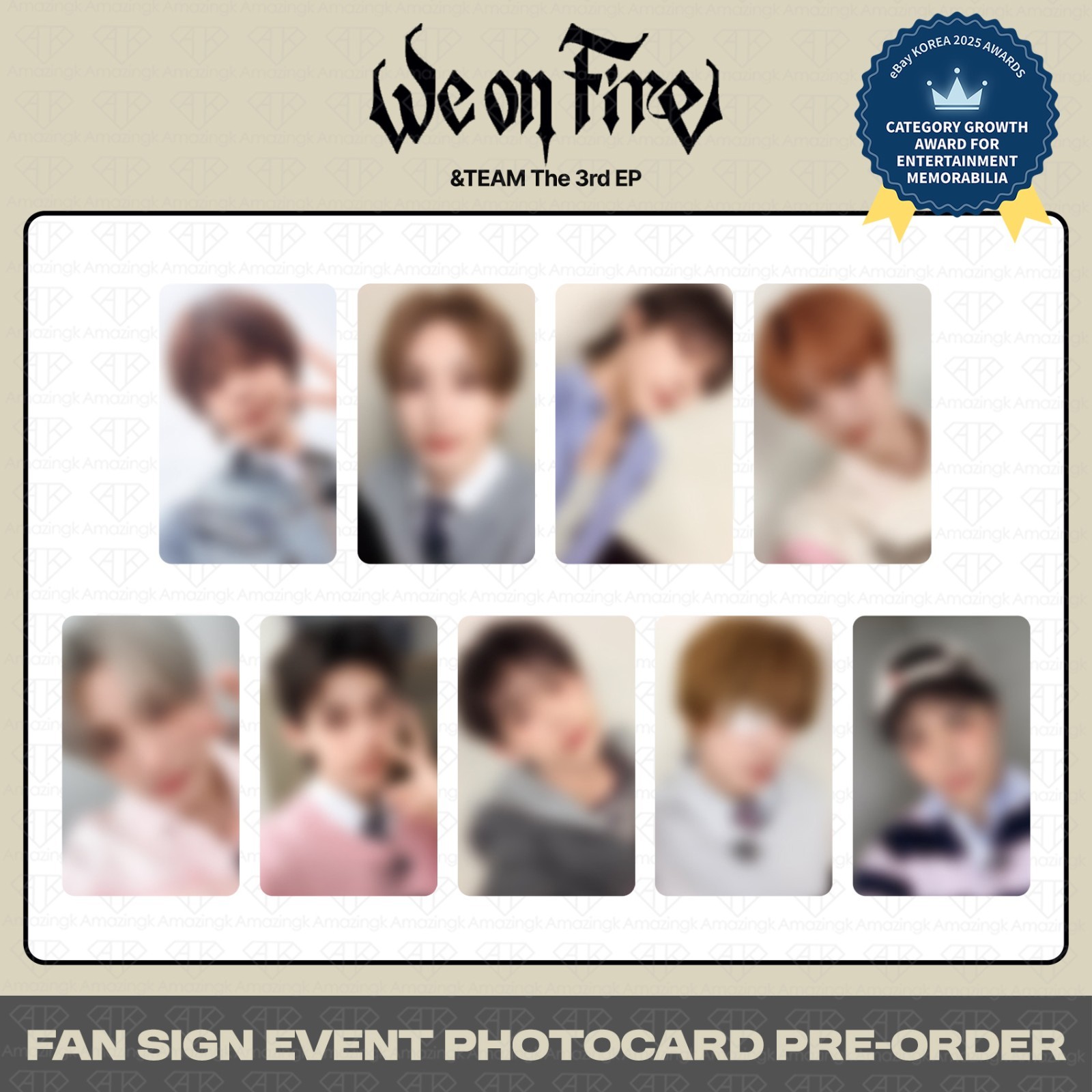 [PreSale] &TEAM 3rd EP Album We on Fire MusicArt Fan Sign Event Photocard