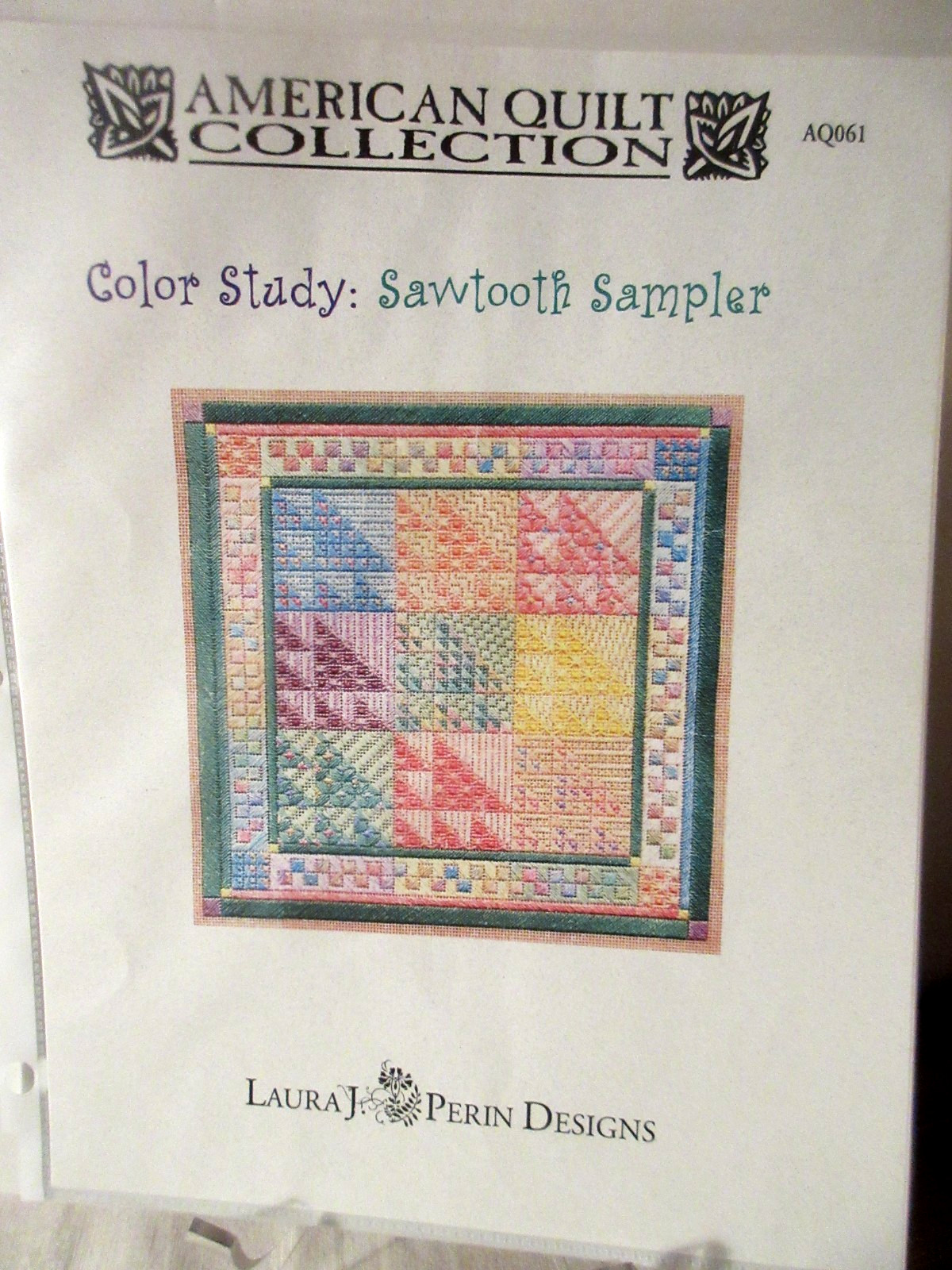 Laura Perin COLOR STUDY: SAWTOOTH SAMPLER Needlepoint/Ctd Thread Pattern