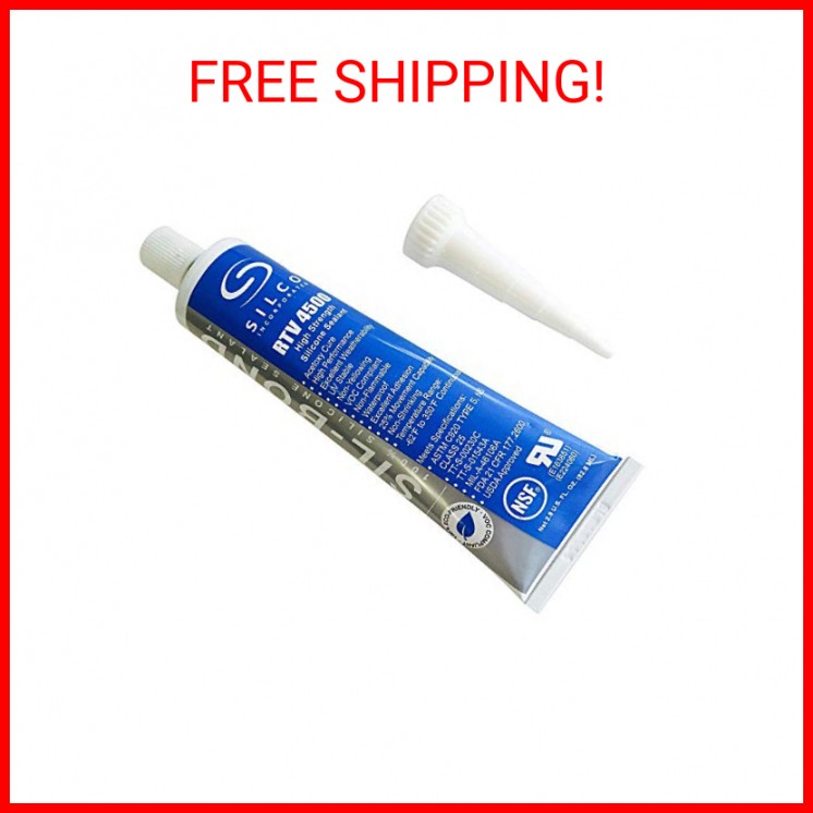 Silicone RTV 4500 Food Contact Safe High Strength Silicone Sealant, Clear (2.8 F