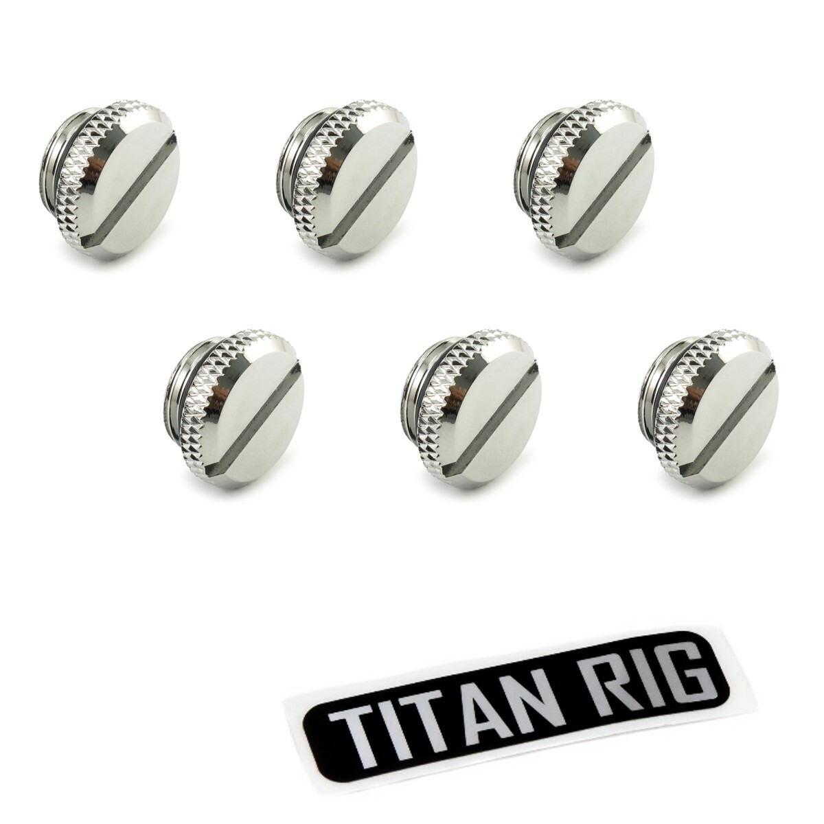 XSPC G1/4" Plug V2, Chrome, 6-pack