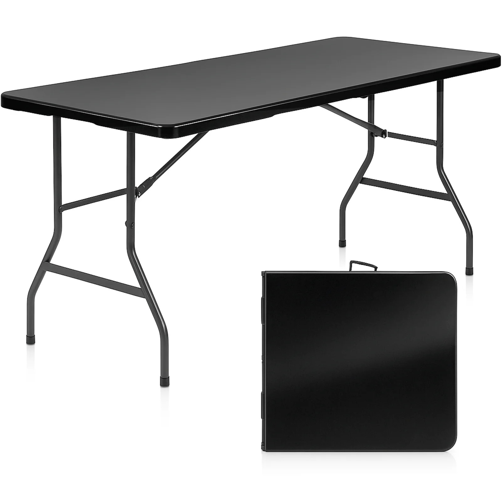 5 ft Folding Table with Carry Handle Plastic Foldable Table for Indoor Outdoor
