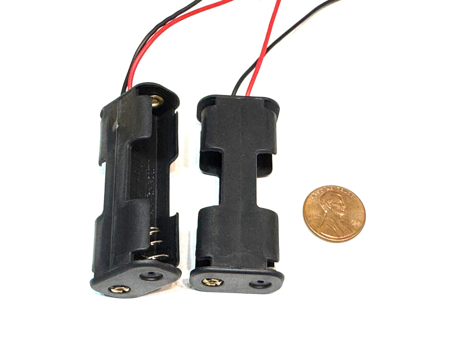 2 Pieces AA battery holder Double Layers Back to Back 2 wire leads 3v 2 slot A16