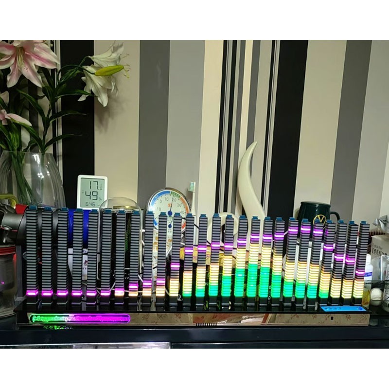 26-Band 3D Full Color Music Spectrum Display Rhythm Light w/ Remote Control