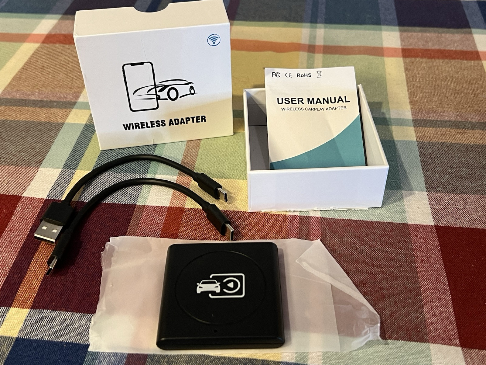 Wireless Carplay Adapter for Apple iPhone iOS 10+, Converts Wired to Wireless