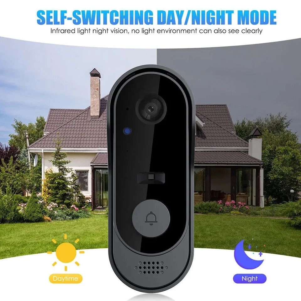 Smart Wireless WiFi Doorbell Camera Phone Door Ring Video Intercom Security Bell