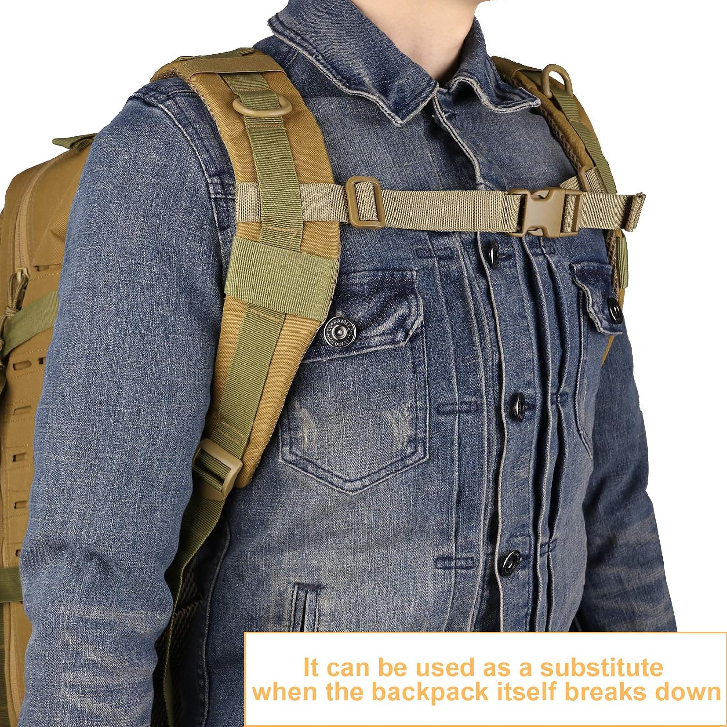Backpack Chest Strap Adjustable Sternum Strap Chest Belt with Buckle