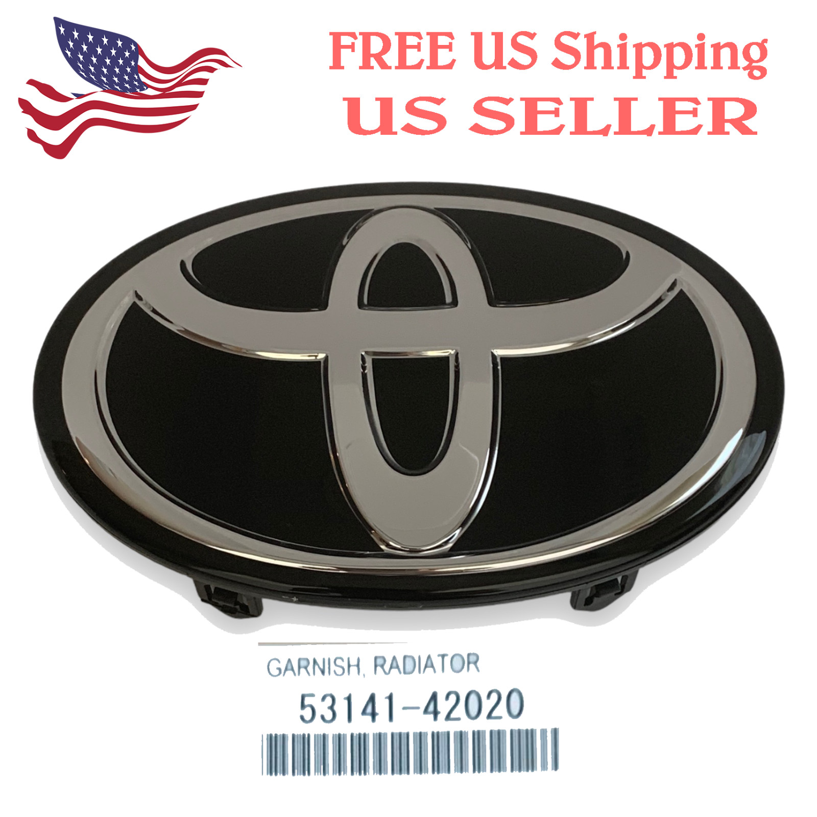 Toyota Front Grille Emblem Logo Highlander 2017 2018 2019 facelift