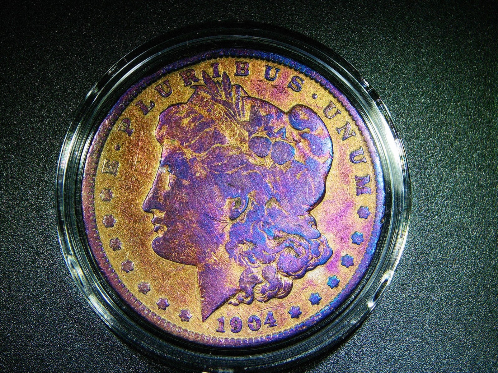 F+ DETAIL 1904 MORGAN DOLLAR BEAUTIFULLY TONED NICE COLLECTOR COIN-2140
