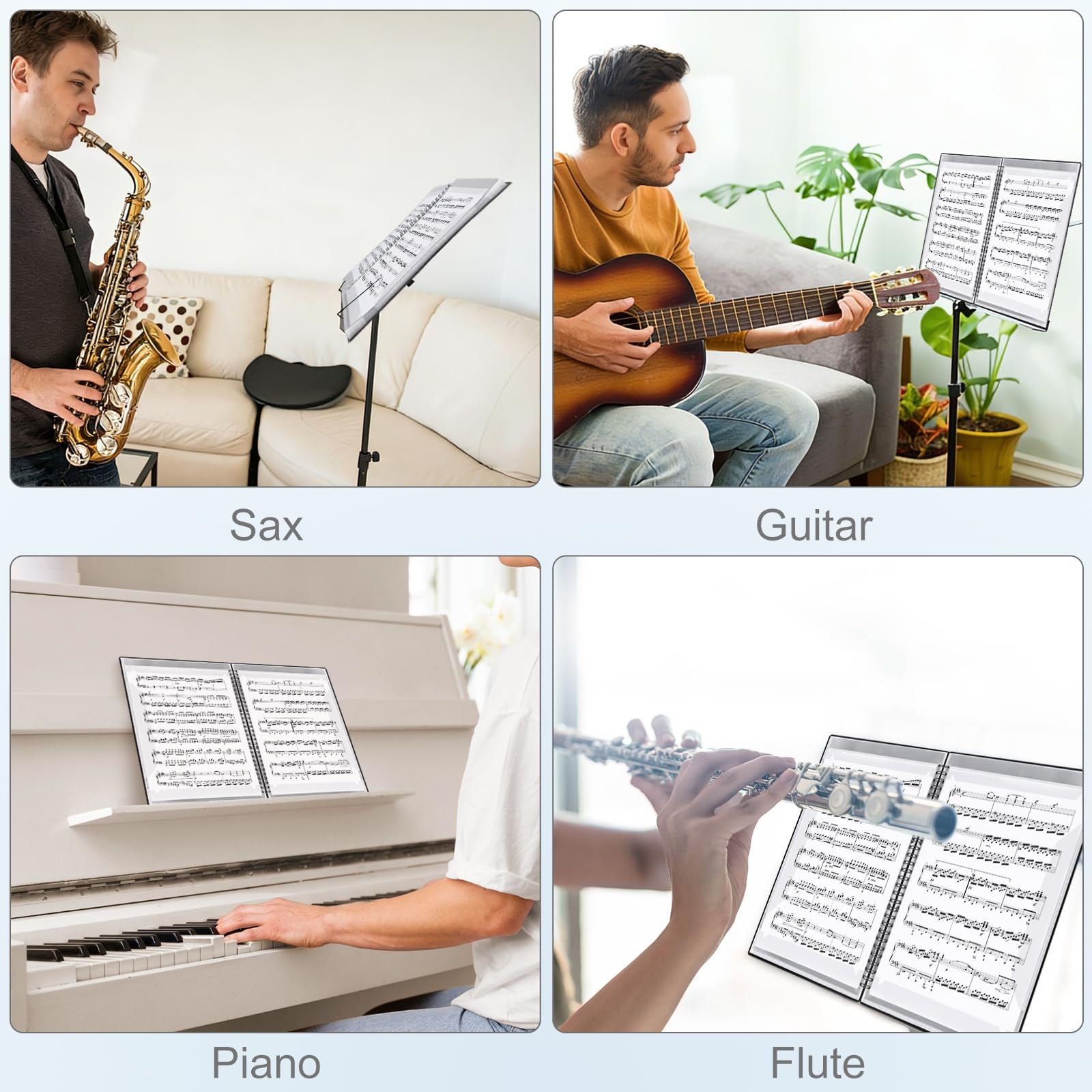 Sheet Music Folder, Premium Folder Organizer for Black