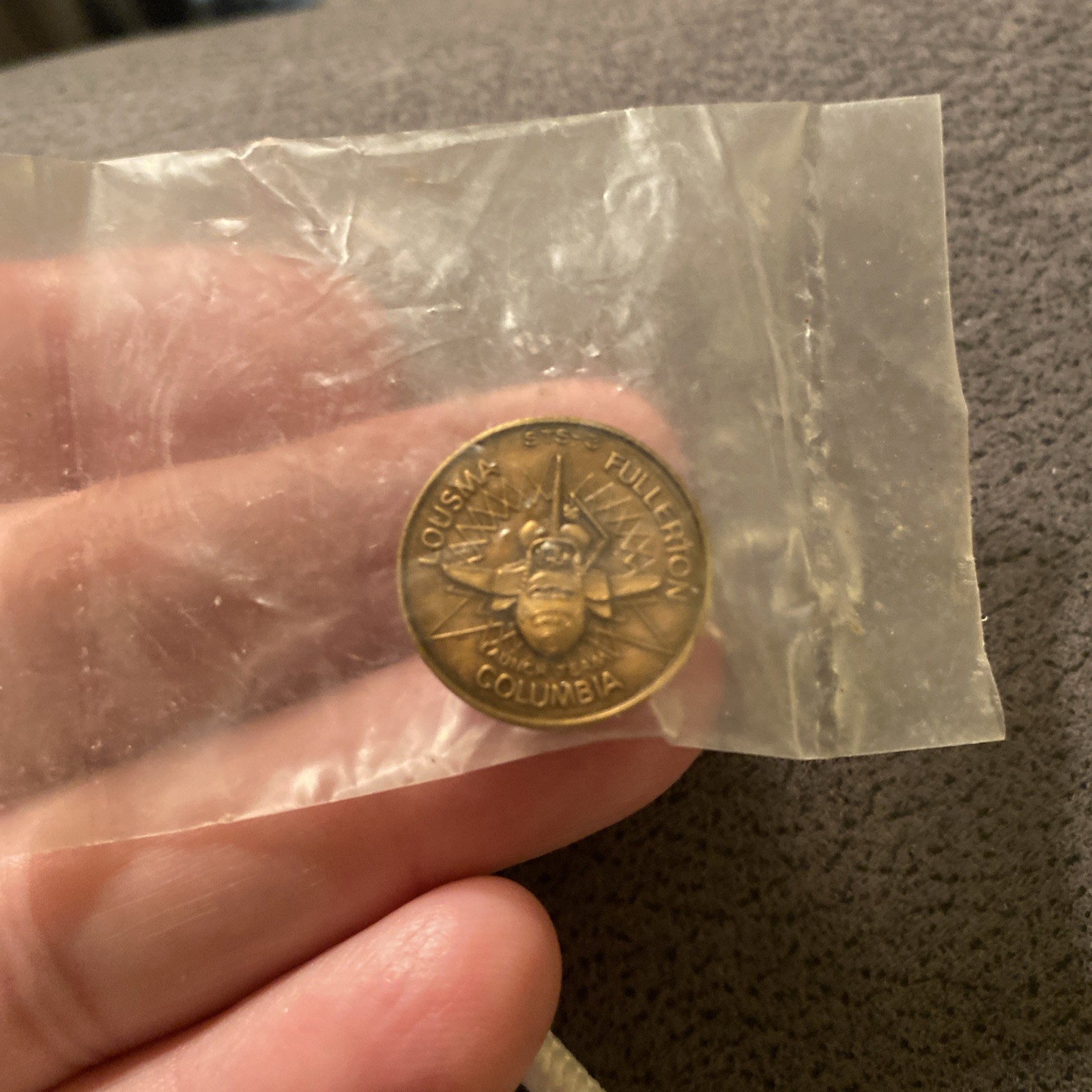 LOUSMA FULLERTON SPACE SHUTTLE COLUMBIA PIN!!!