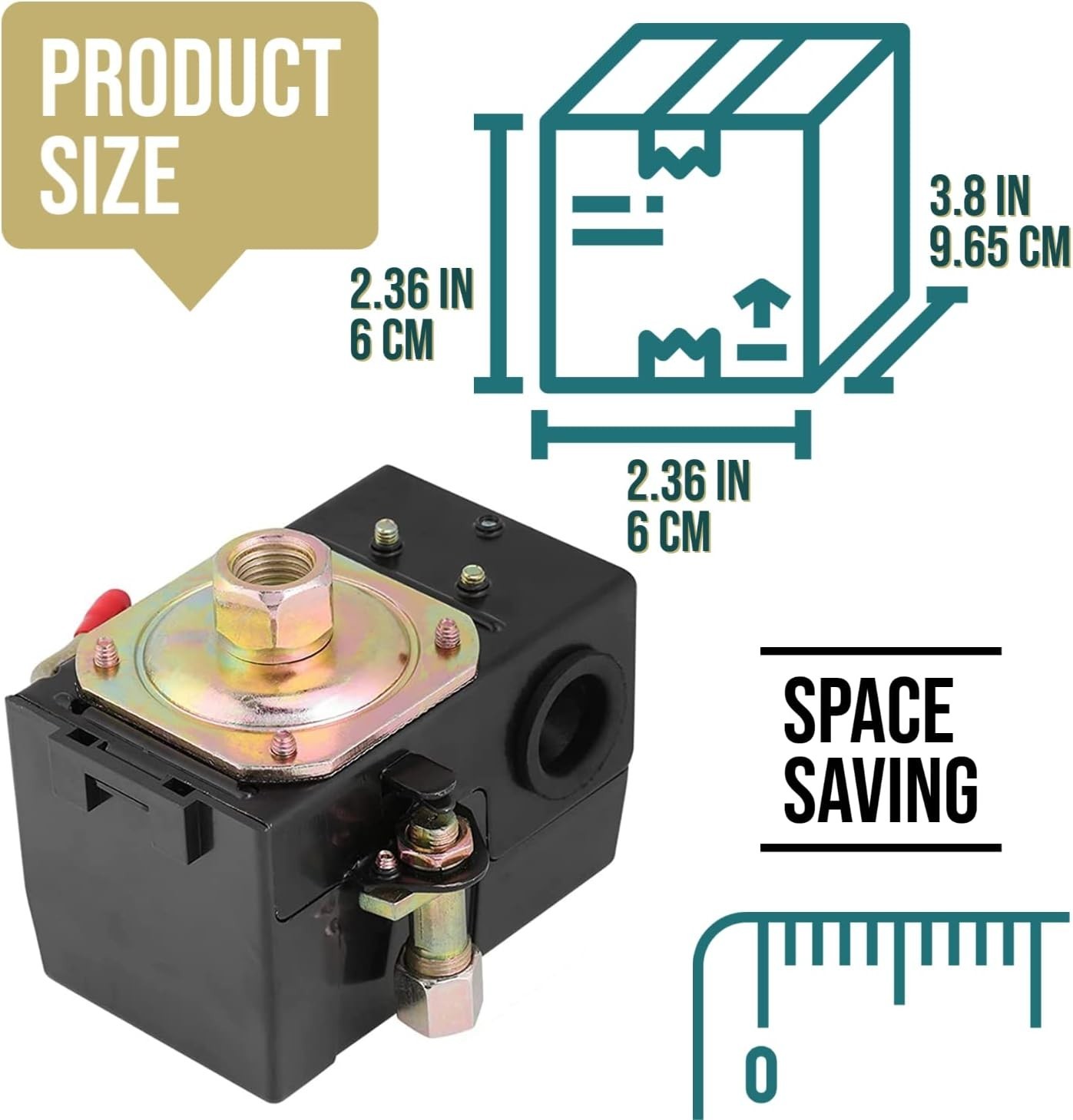 Heavy Duty Air Compressor Pressure Switch W/Unloader Replacement 90-120psi