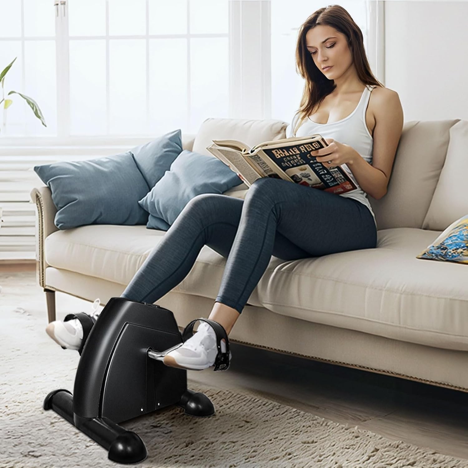 Mini Exercise Bike with Adjustable Resistance – Ideal For Home & Office