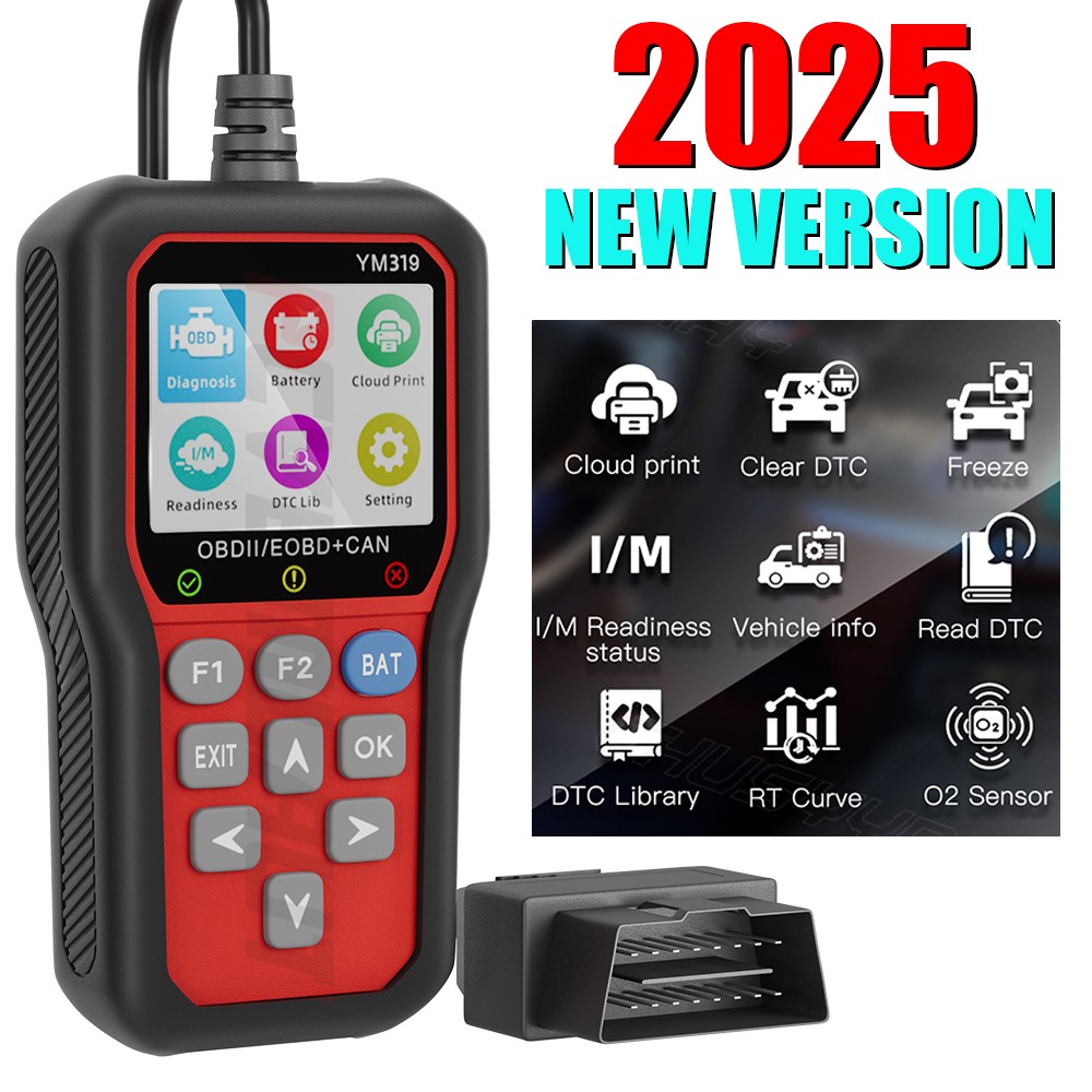 2025 NEW YM319 OBD2 Scanner Engine  SRS Code Reader Car Diagnostic Tool