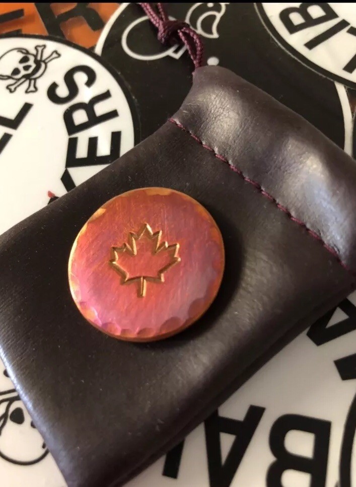 OH CANADA!  Hand Made Custom Copper Golf Ball Marker!