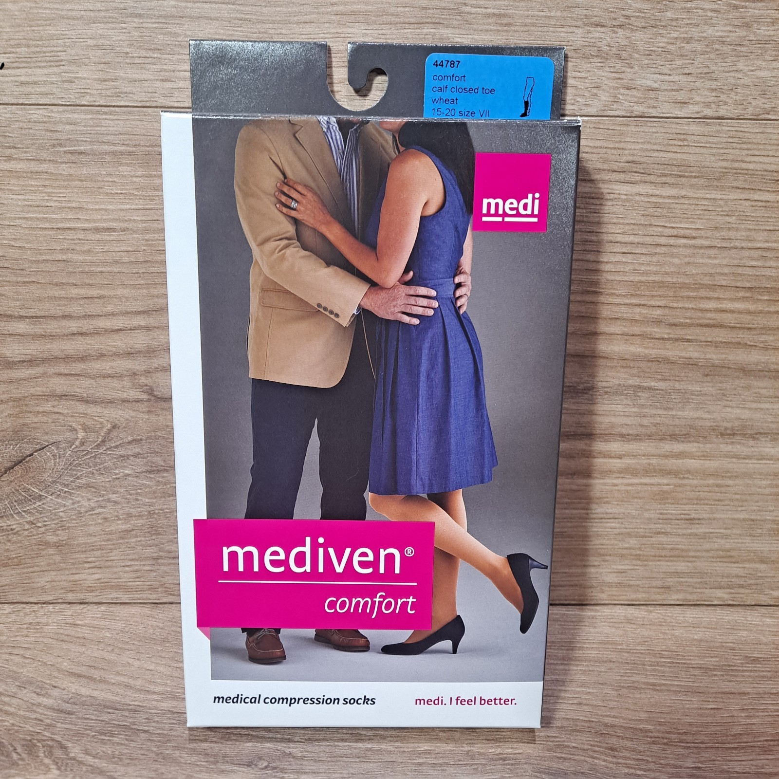 Mediven Comfort Medical Compression Socks Calf Closed Toe Wheat 15-20 Size VII