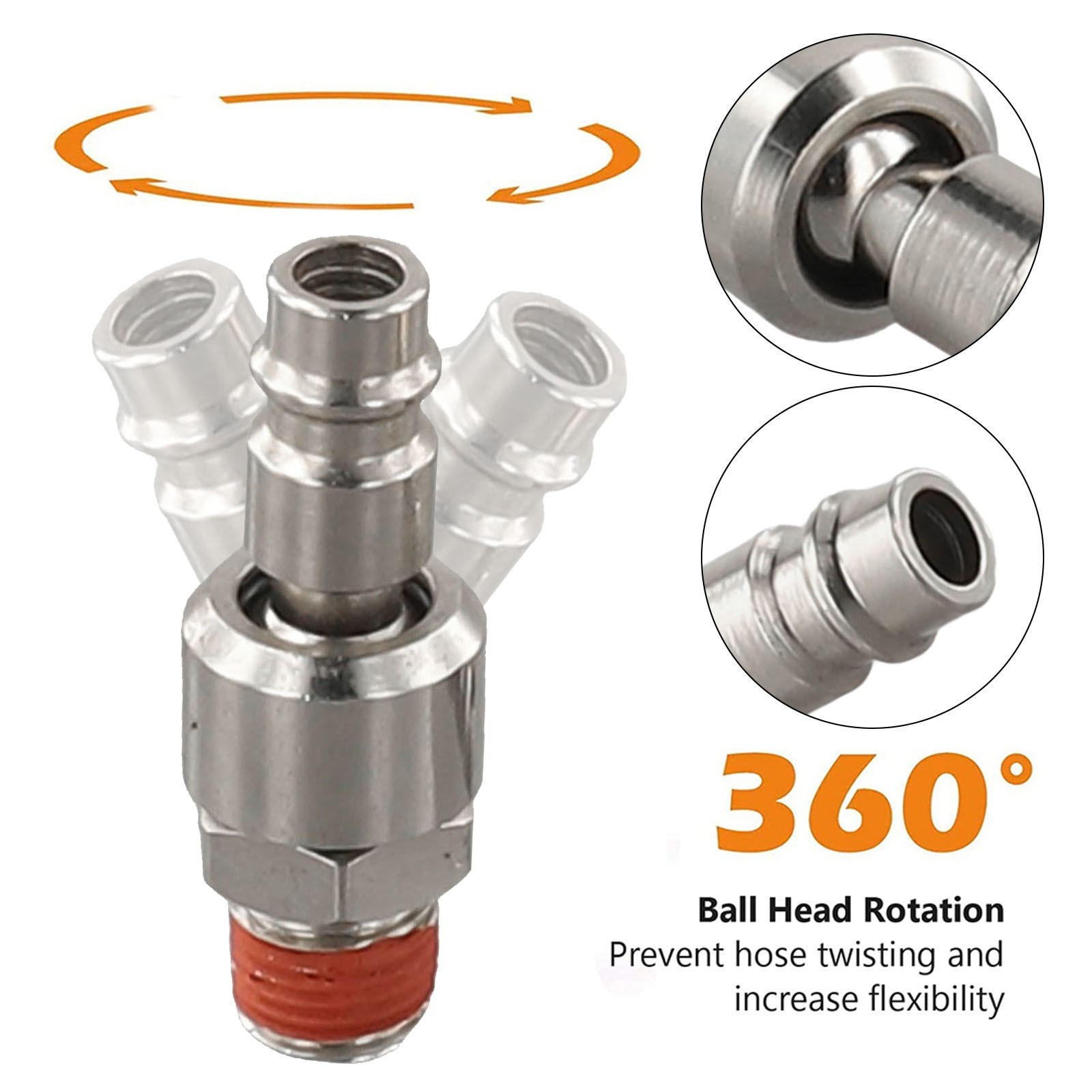 Industrial Quality 14 NPT Quick Connectors with Full Range of Hose Mobility