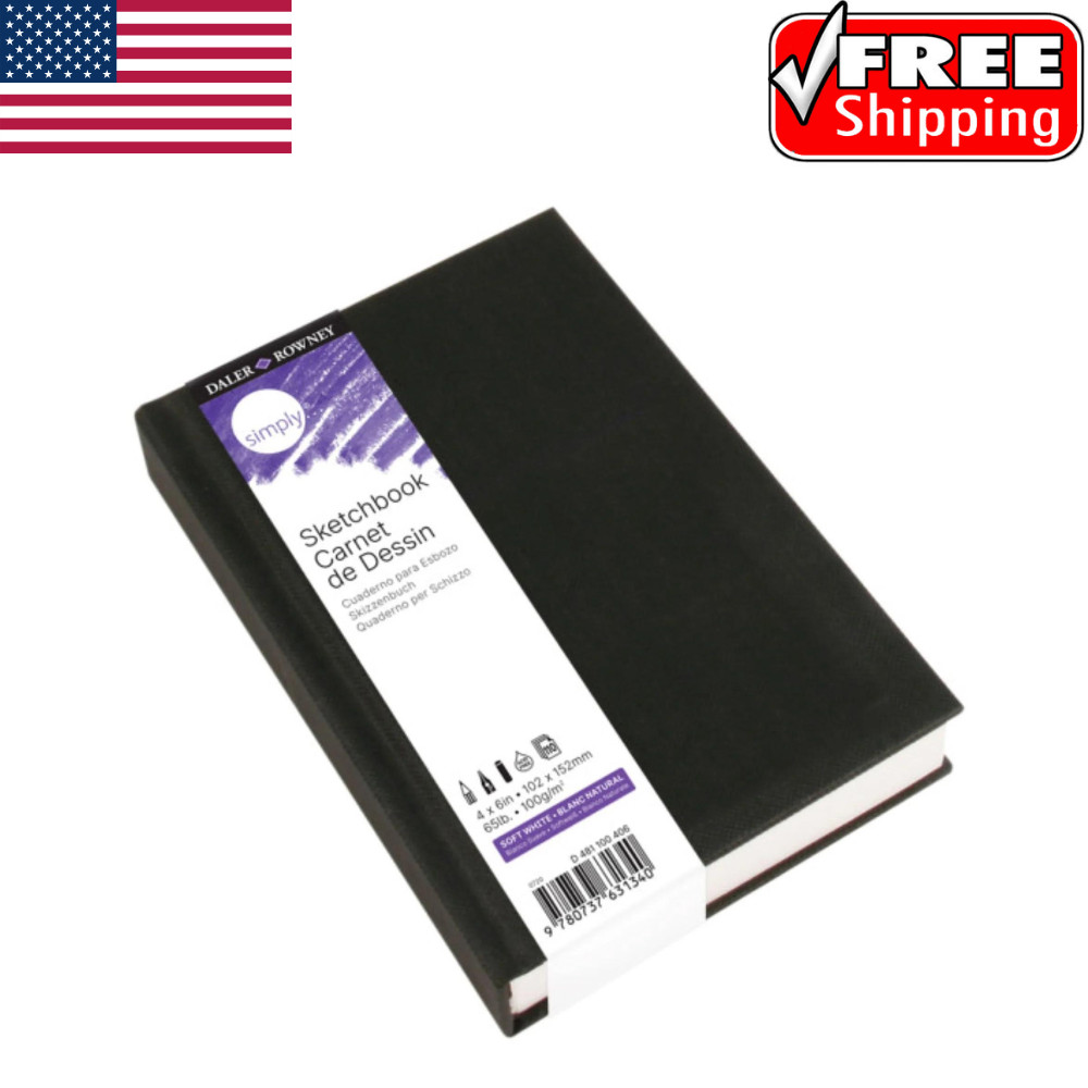 Notebook Sketchbook Drawing Art Book Hardbound with Unlined Pages 4''x6'' .