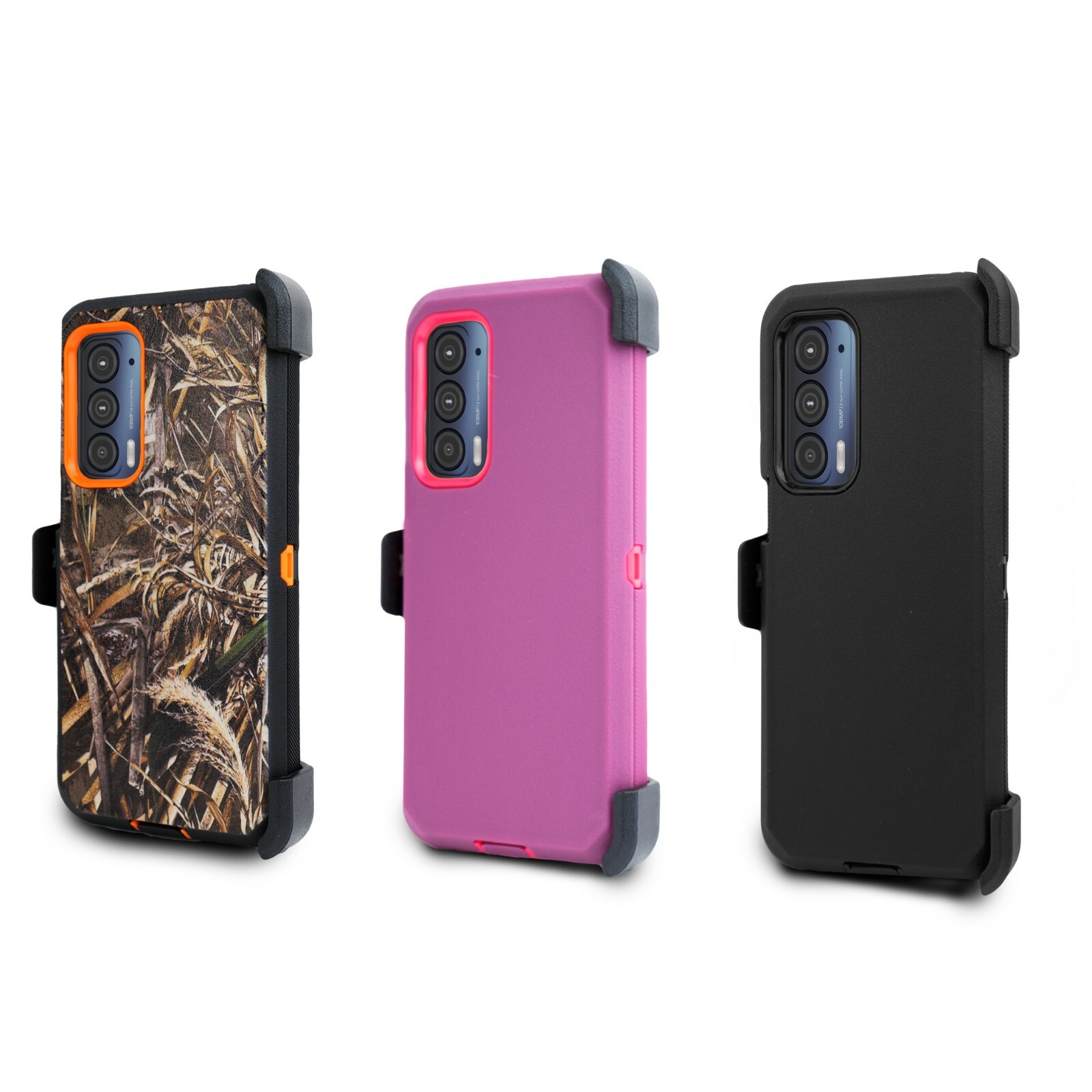 For Moto Edge 2021 Defender Case Holster Fits Otterbox Belt Clip Built in Screen