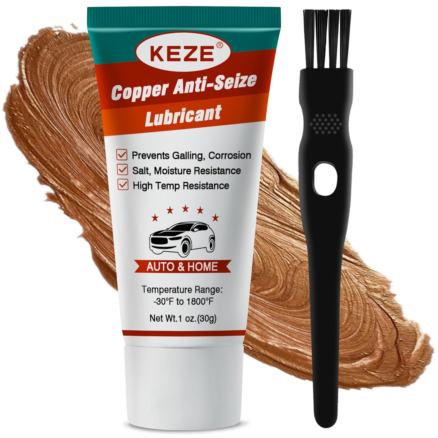 Copper Anti Seize Thread Lubricant 1oz High Temp Grease Spark Plug Bolt