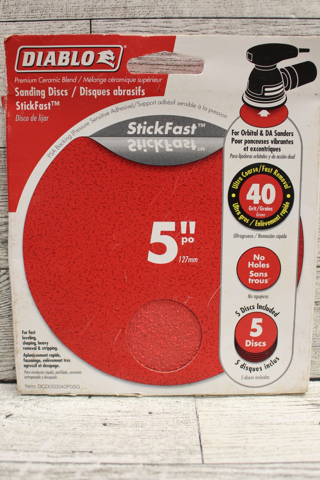 Diablo 5" Sanding Discs - 5 Count - 40 Grit - New