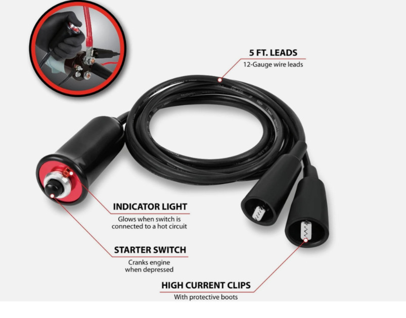 Heavy Duty Remote Starter for Car and Truck Engines with Push-Button Switch