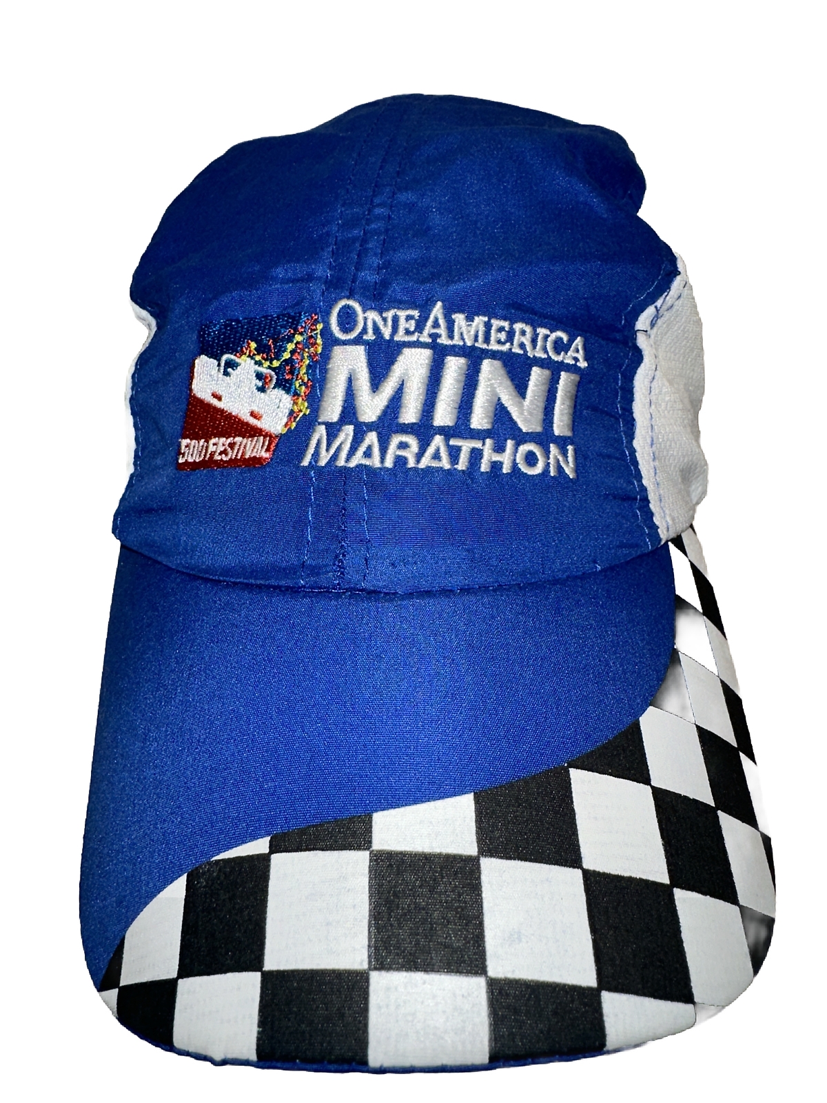 One America MINI Marathon Hat Cap 500 Festival Hook Loop #Why1Mini Royal Blue