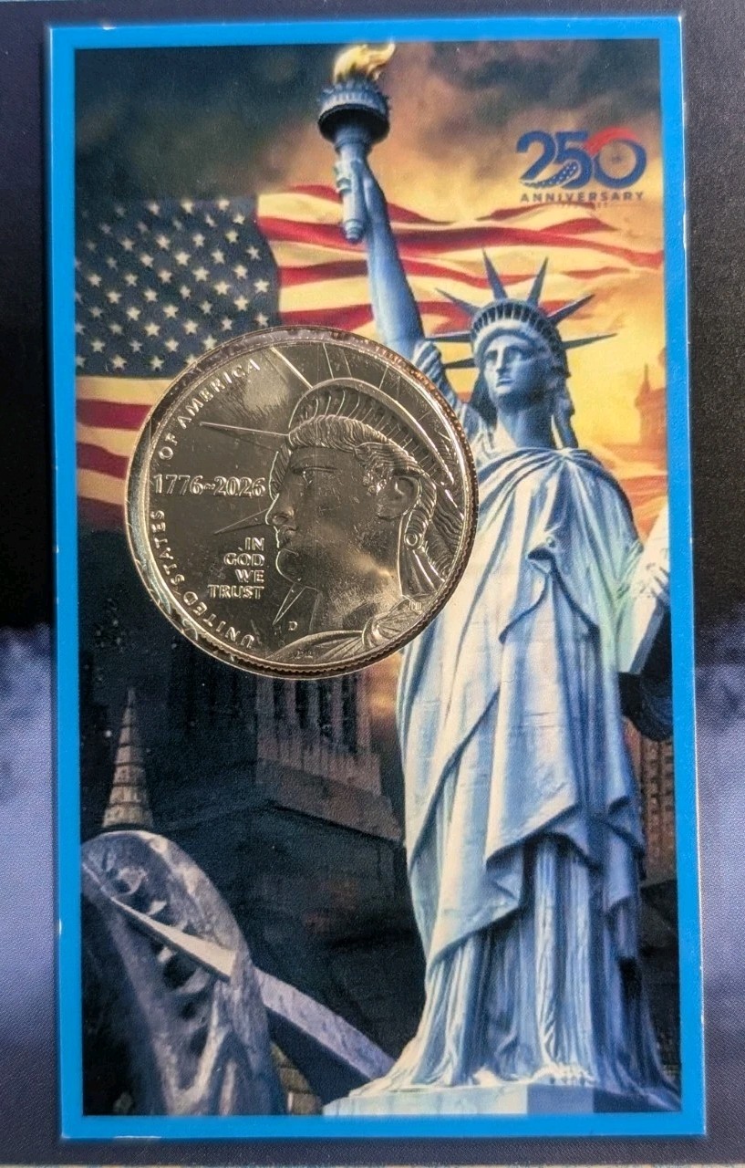 Enduring Liberty 2026  D Semiquincentennial Half Dollar  - 100x55 mm