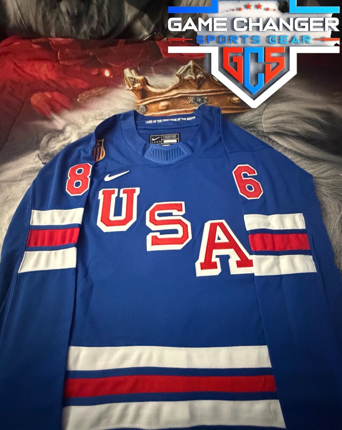 MEN’S NIKE JACK HUGHES #86 TEAM USA SEWN 2026 WINTER OLYMPICS JERSEY SZ M RARE