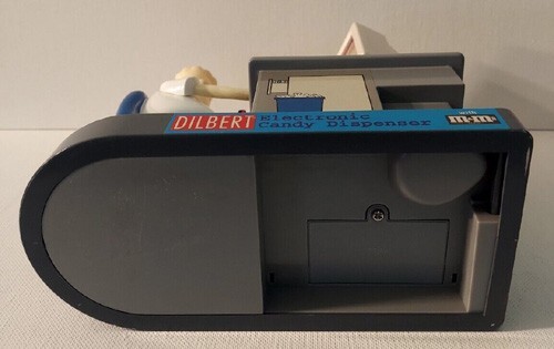 1998 Dilbert M & M Electronic Candy Dispenser Computer Office Desk Collectible