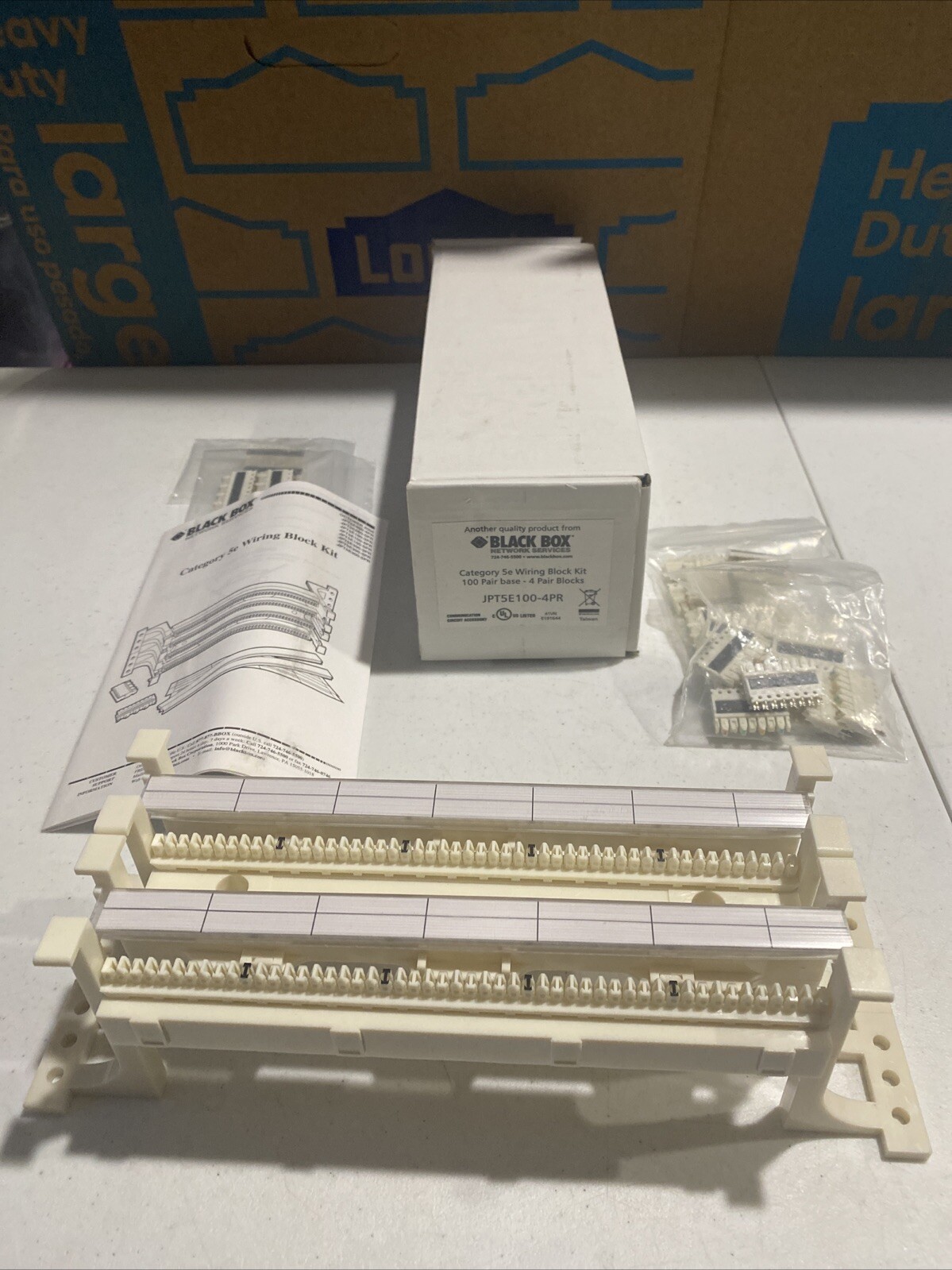 Black Box JPT5E100-4PR Wiring Block Kit 100 Pair -4 Pair Blocks