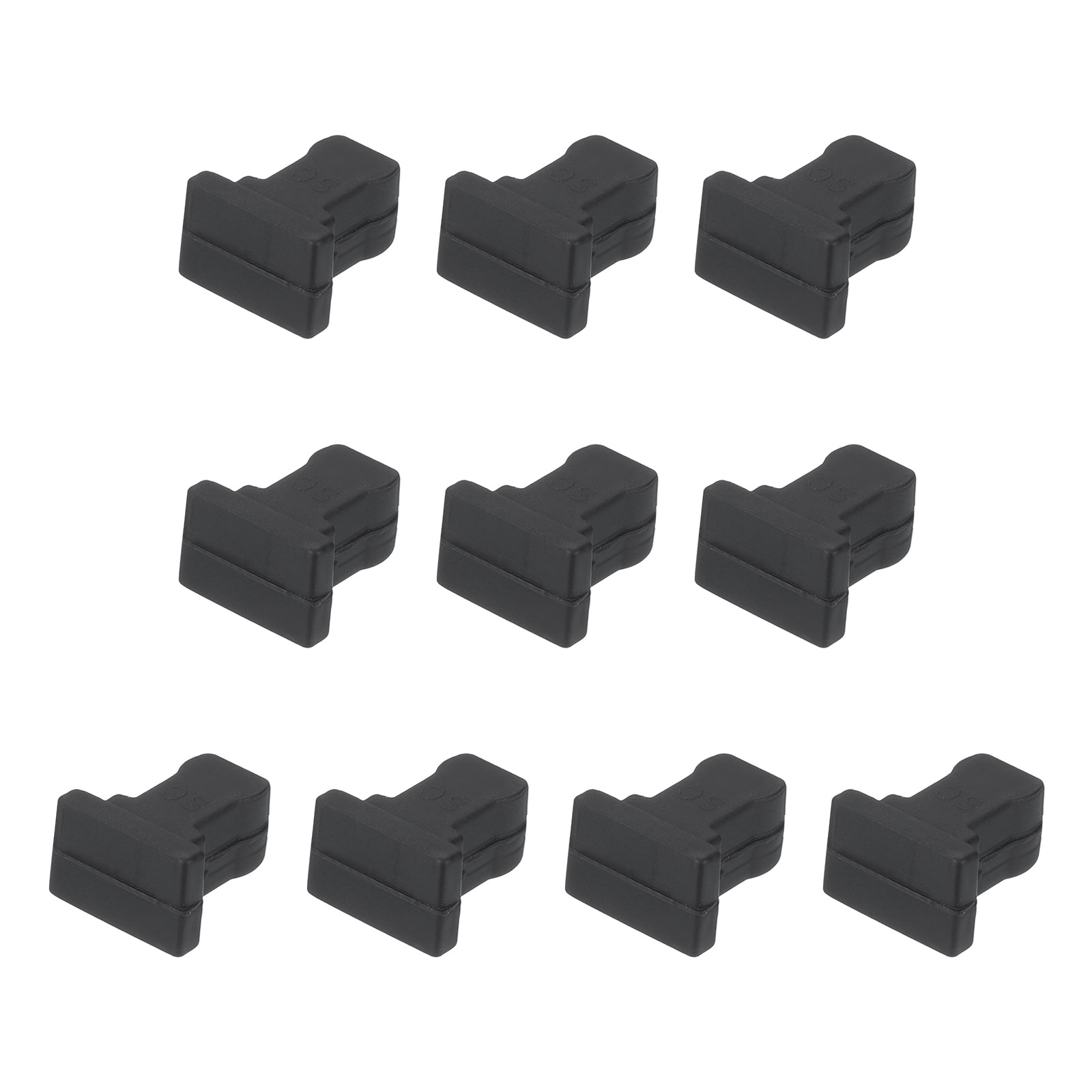 10pcs SC Fiber Optic Coupler Dust Caps for SC Female Fiber Connector, Black
