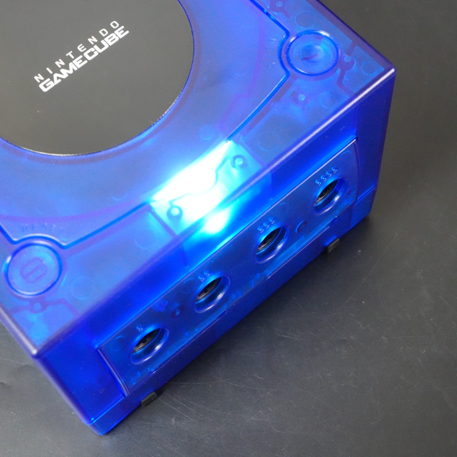 Nintendo GameCube Replacement Clear Blue Shell Console NTSC U-C/J Region Switch