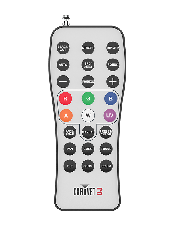 Chauvet DJ RFC Palm-sized remote control for compatible RF-enabled lighting