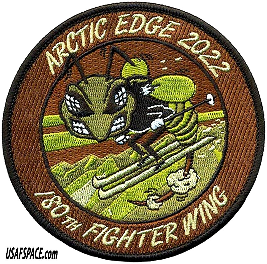 USAF 180th FIGHTER WING -180 FW- F-16-ARCTIC EDGE 2022- OHIO ANG-OCP VEL PATCH