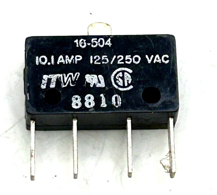 ITW Switch 16-504 10.1 AMP 125/250 VAC New/Nos