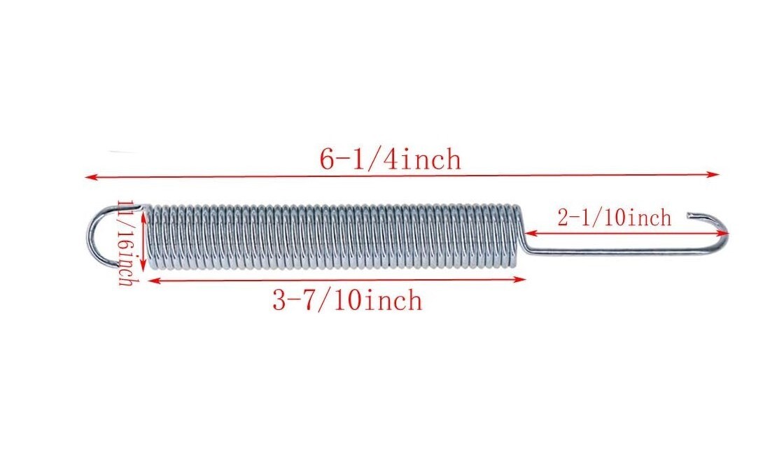 6 1/4 inch Replacement Recliner Sofa Chair Mechanism Tension Springs Pack of 2