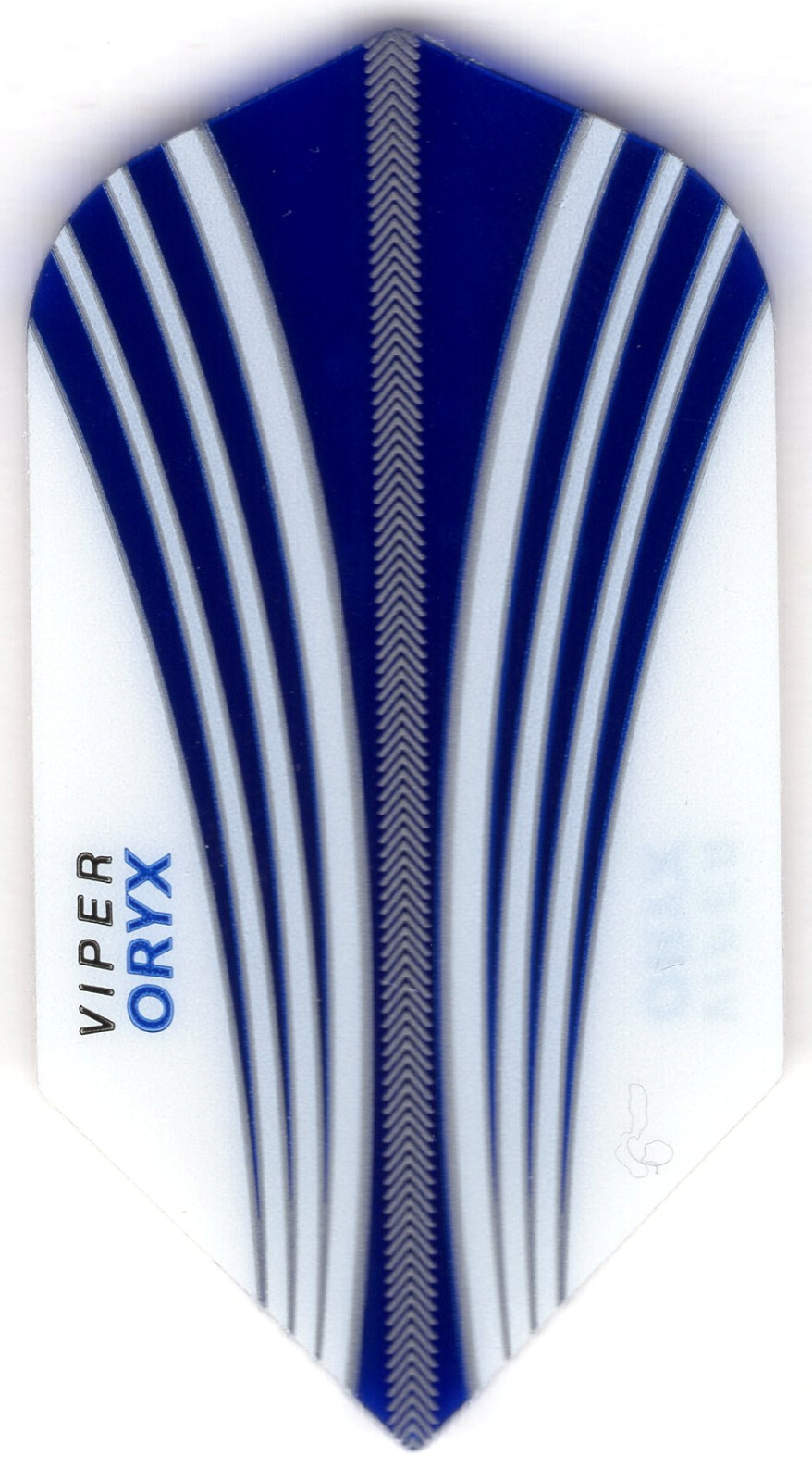 Blue and White ORYX VIPER Slim Dart Flights: 3 per set