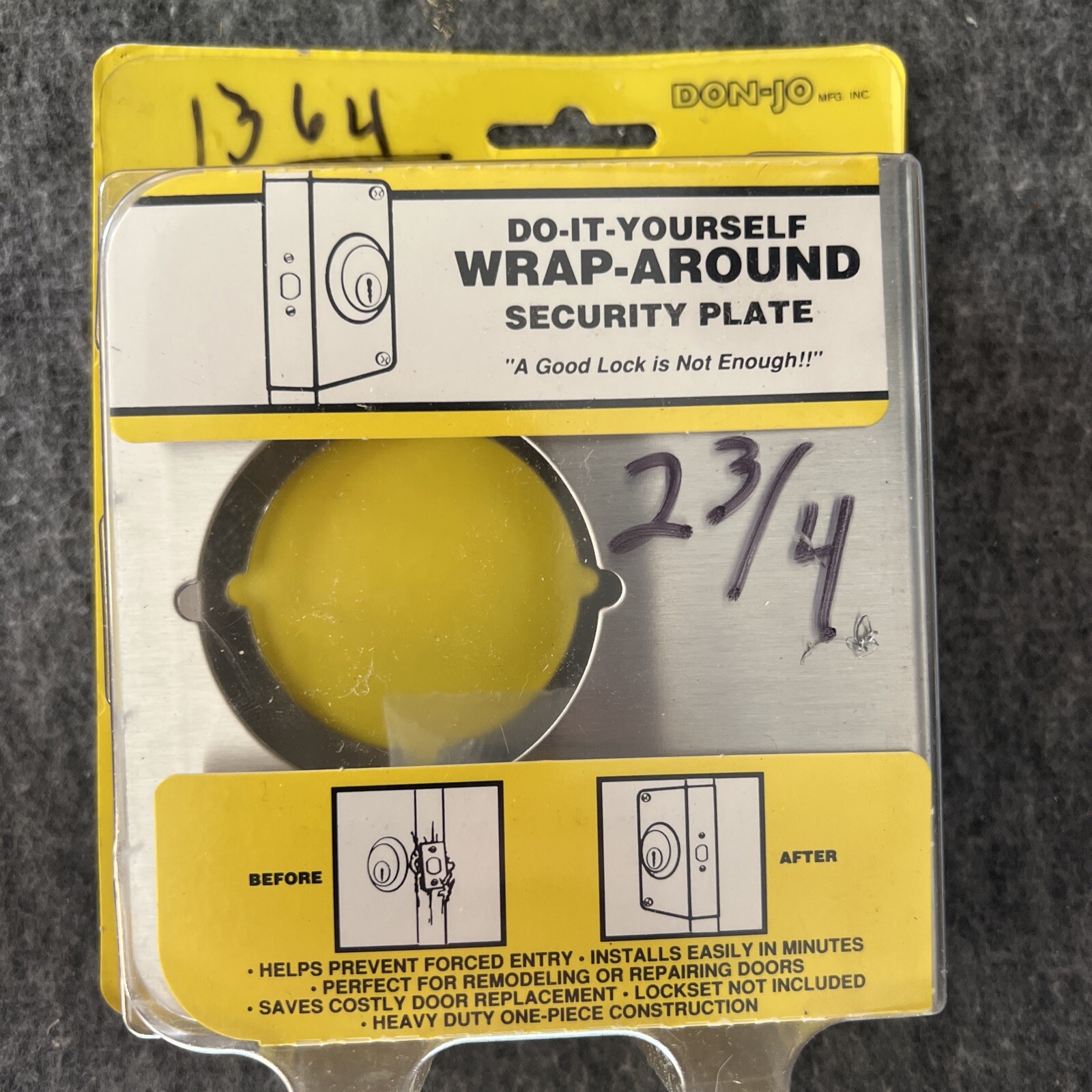 Don-Jo 81-S-VF Classic Wrap-Around Door Plate 22 Gauge Stainless Steel  Satin