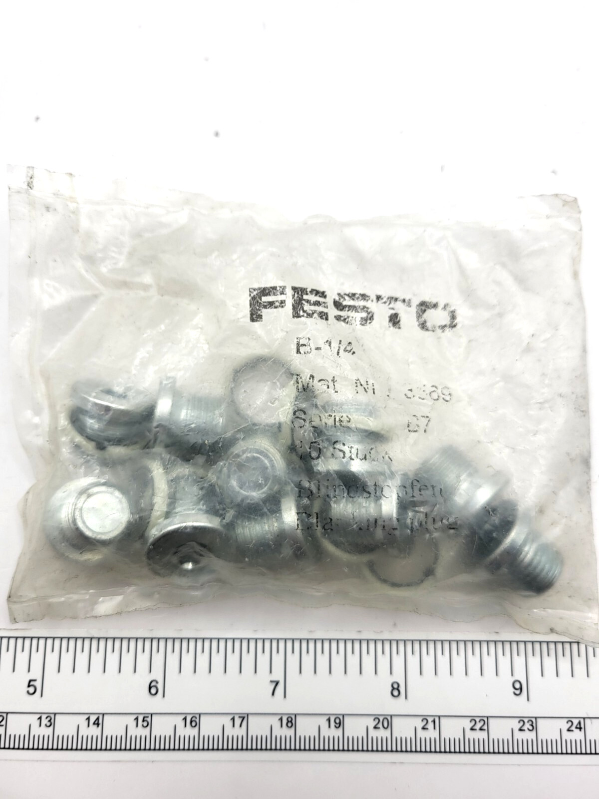 FESTO B-1/4-OK Blanking Plug 3569, PACK OF 10, 0230G