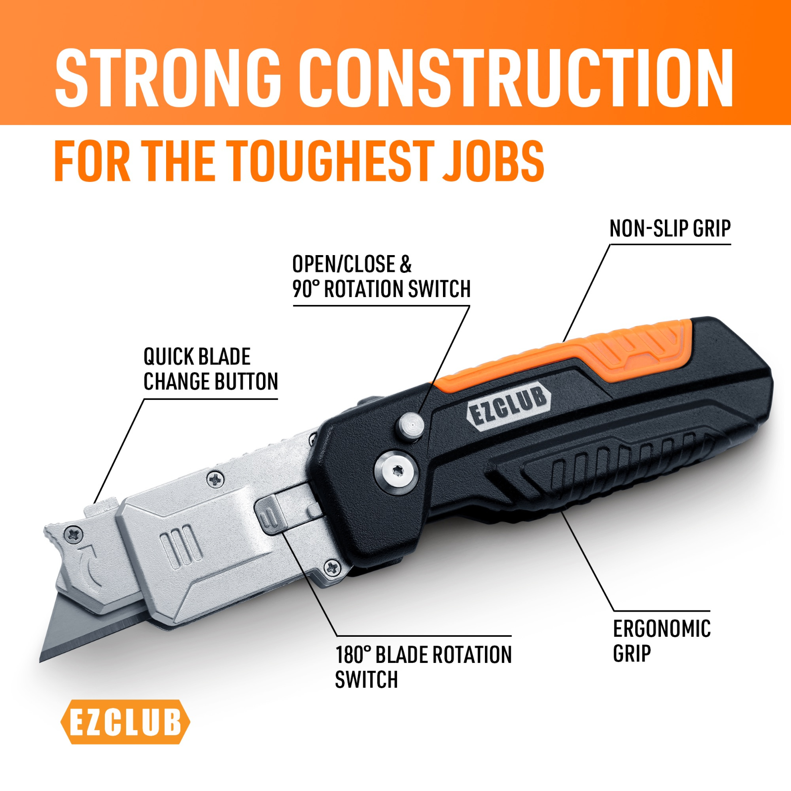 2 in 1 Multifunction Folding Utility Knife Scraper Tool Portable with Carry Case
