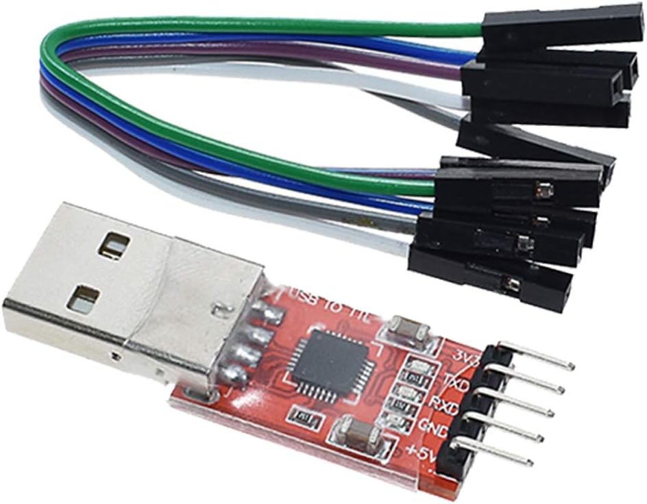 HiLetgo CP2102 USB 2.0 to TTL Module Serial Converter Adapter Small, Red