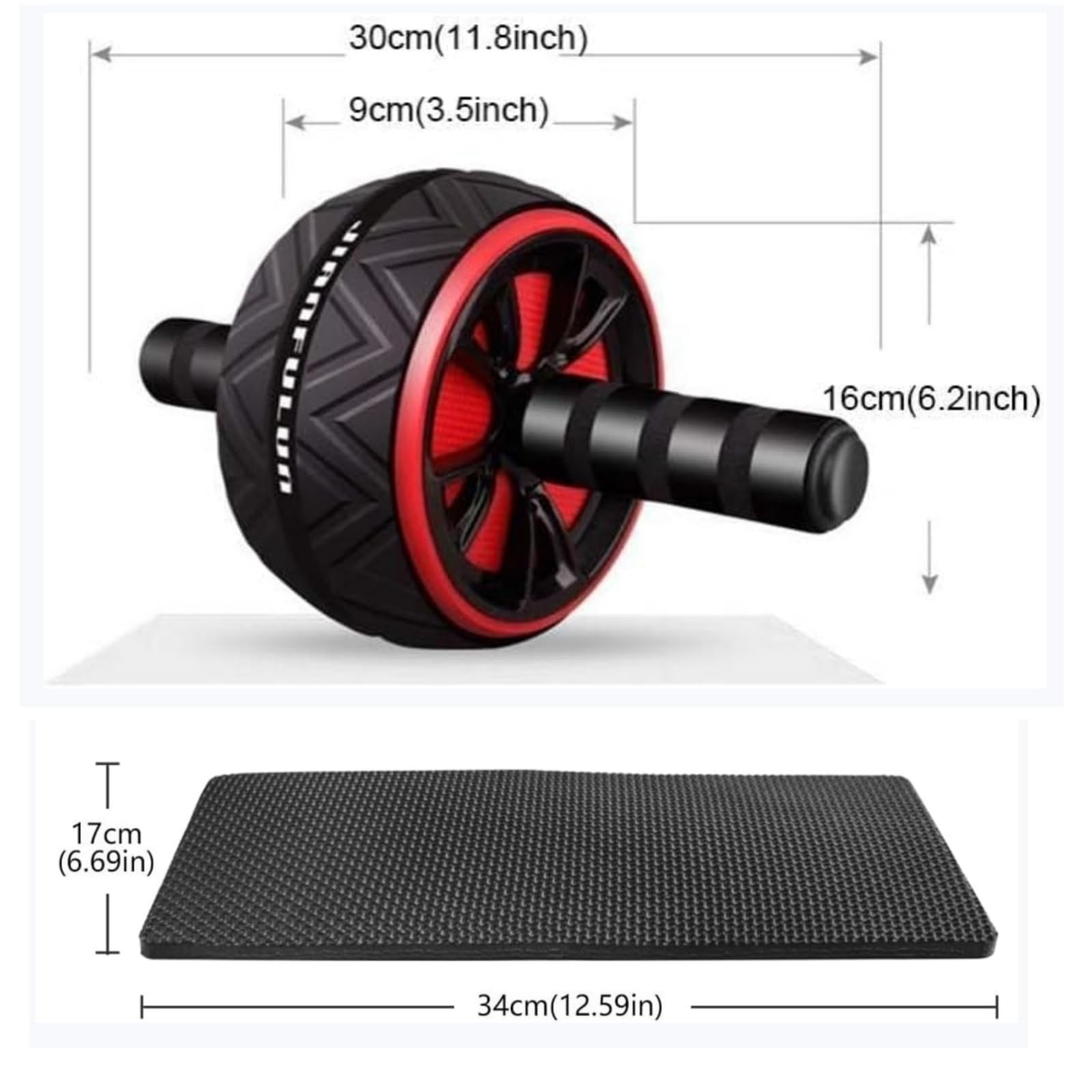 Ab Roller Wheel with Knee Mat for Core Strength Training and Home Workouts